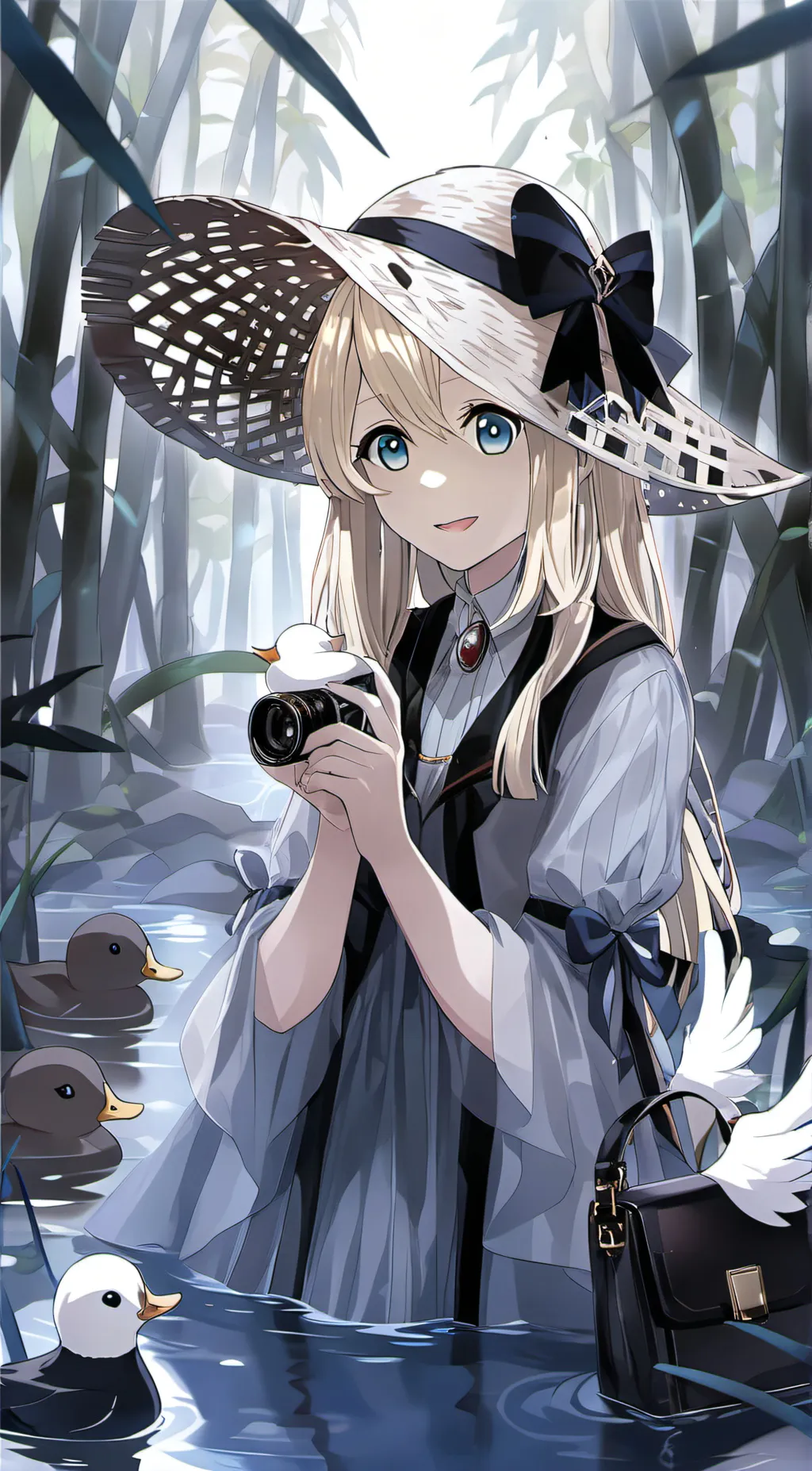 ai character: 🦆Crystal🦆 background