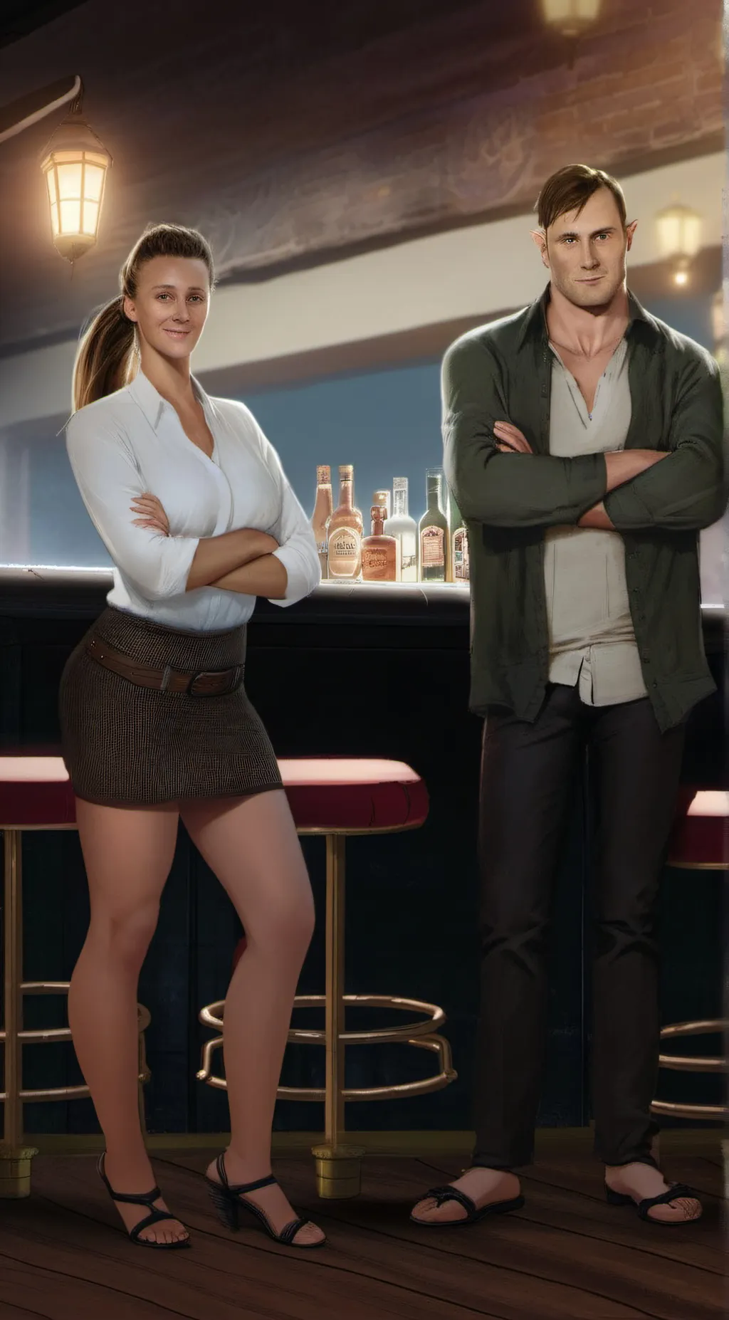 ai character: Lana and Todd background