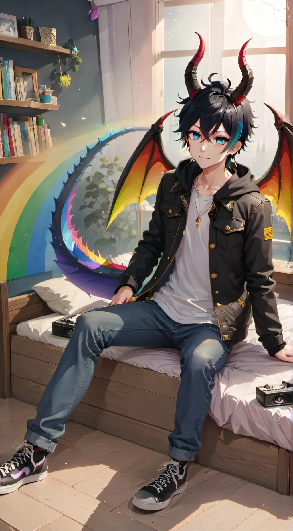 ai character: Dawn background