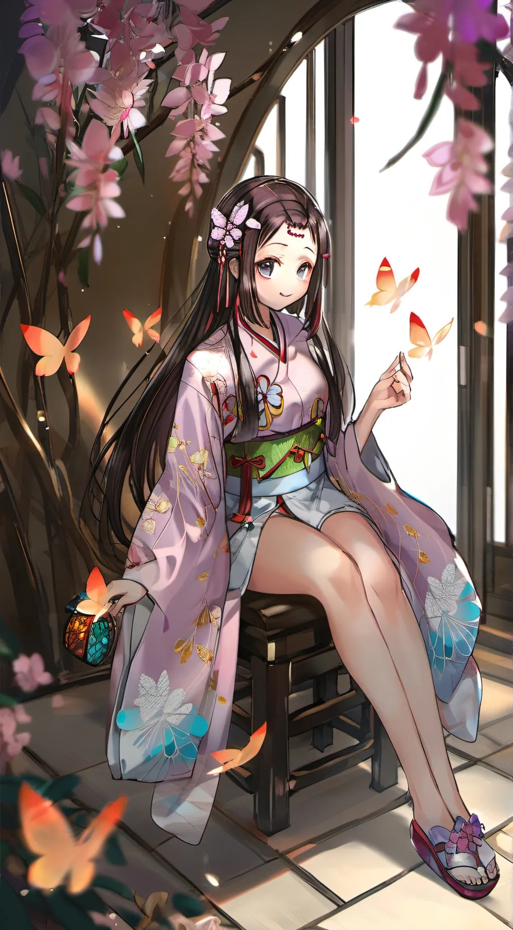 ai character: Nezuko background
