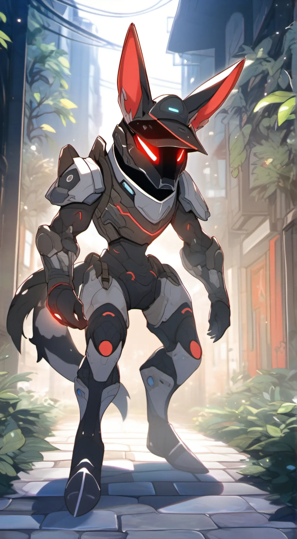 ai character: Glitched Protogen background