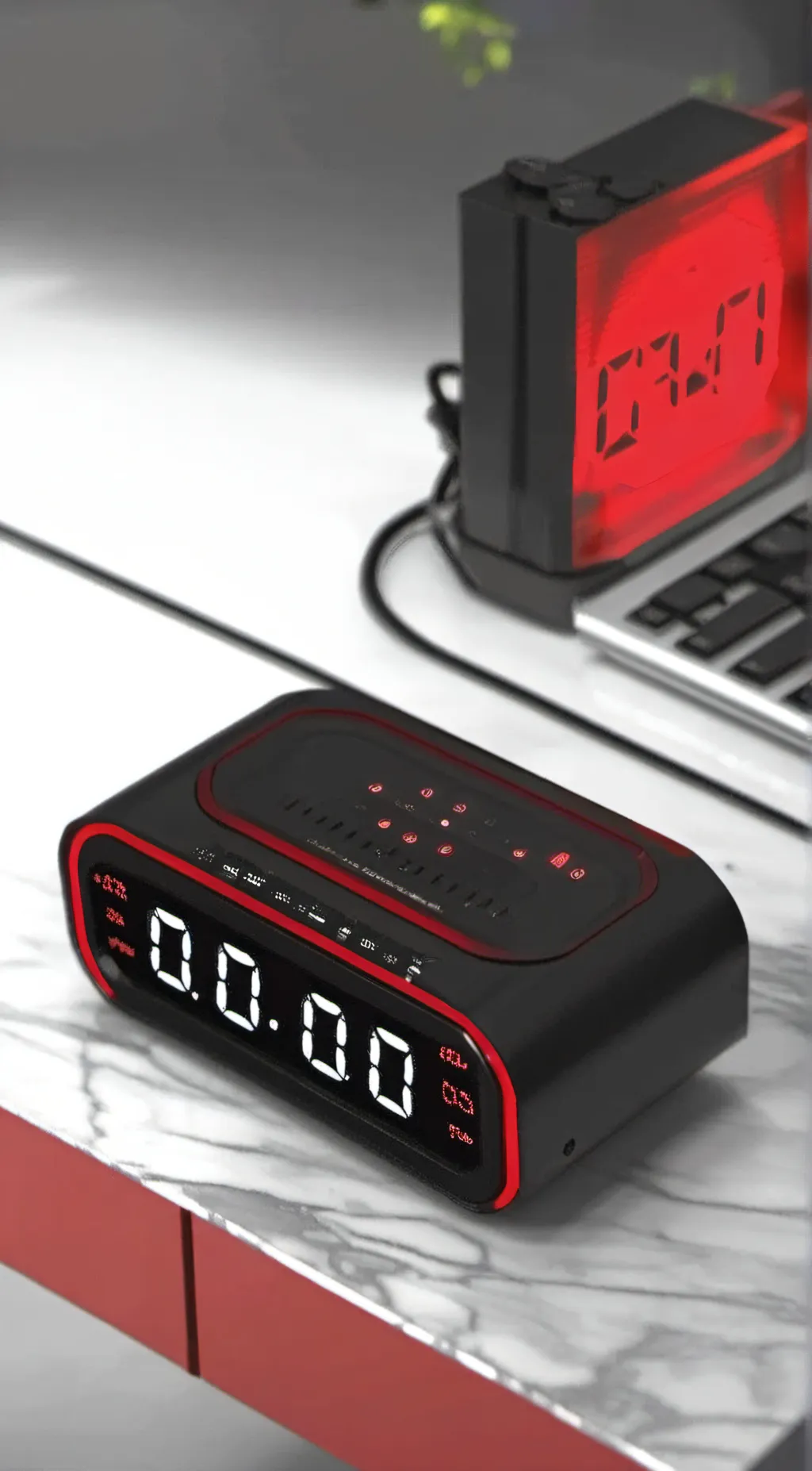 ai character: Alarm clock background