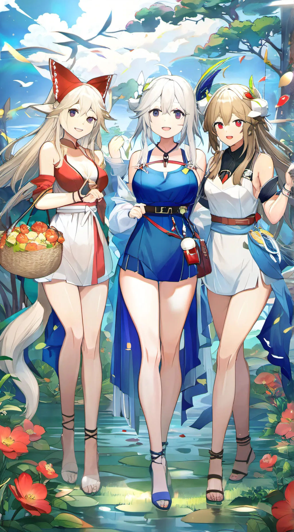 ai character: luna and rose background