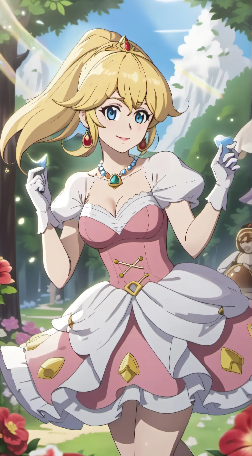 ai character: Princess Peach background