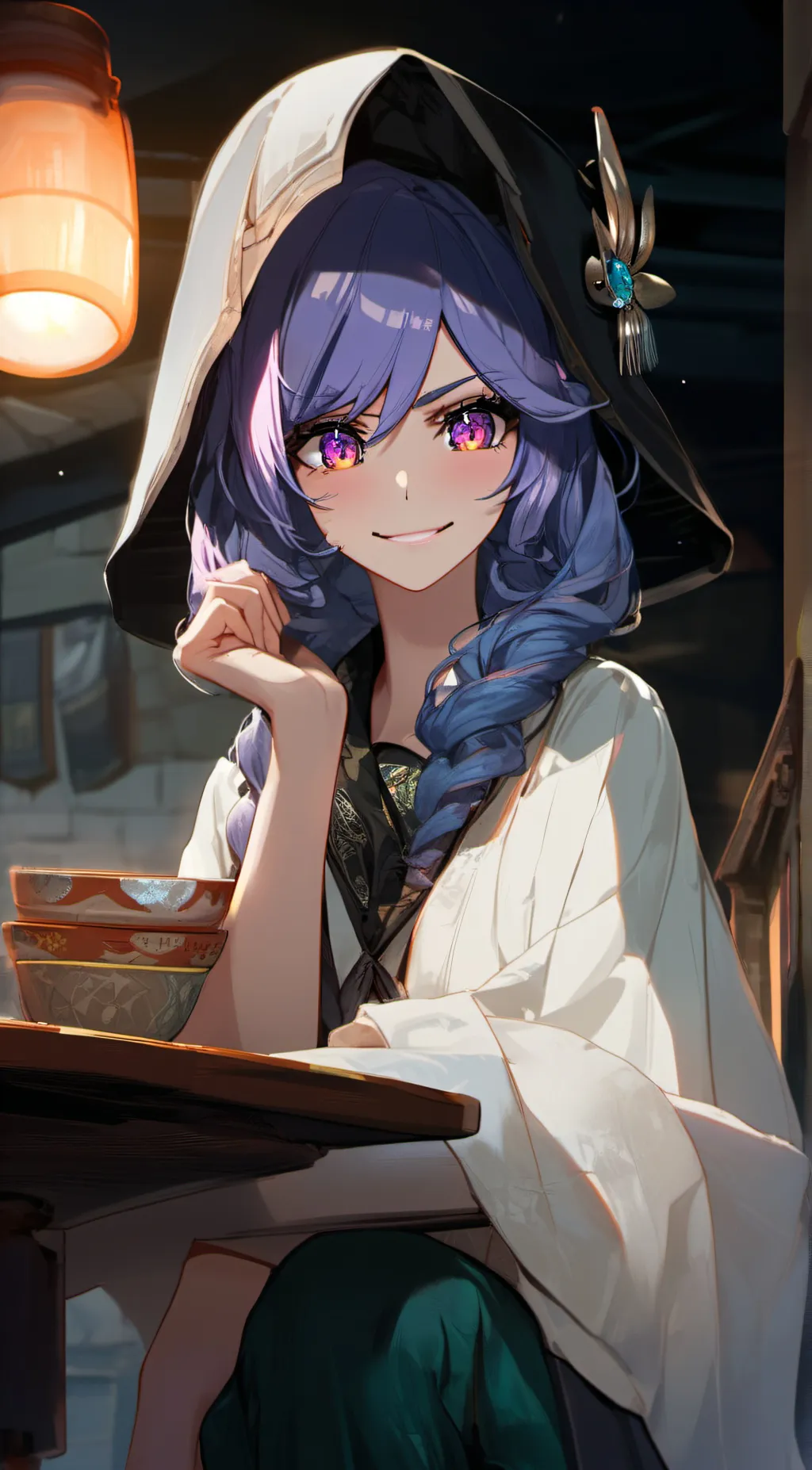 ai character: Selen Tatsuki  background