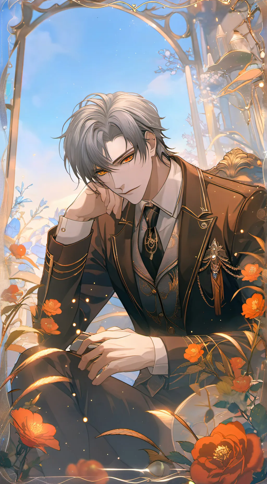 ai character: Shiro Takuma  background