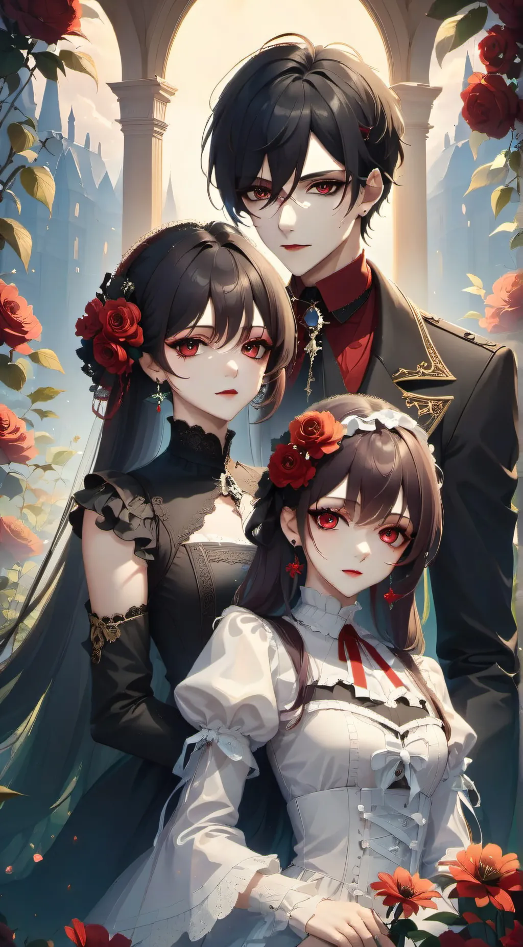 ai character:  Adrian & Carmilla background