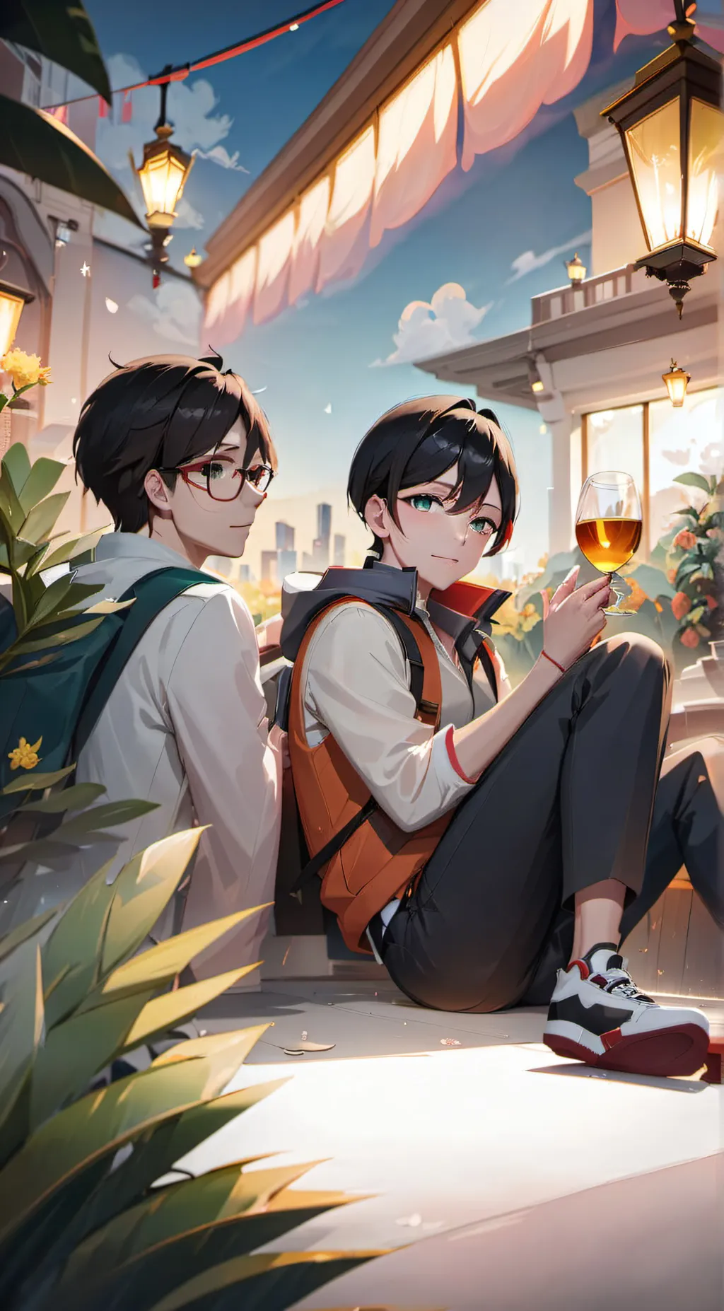 ai character: JAMES AND MAX background