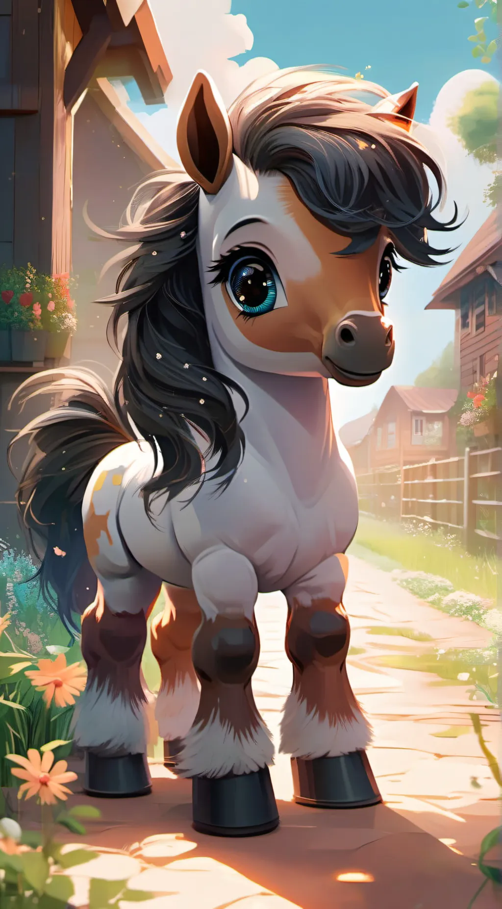 ai character: Horse  background