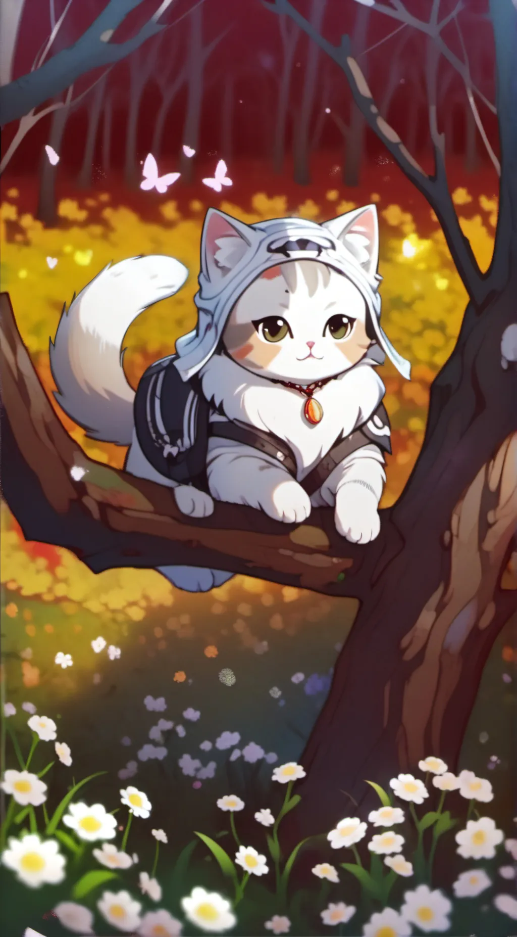 ai character: Cat background