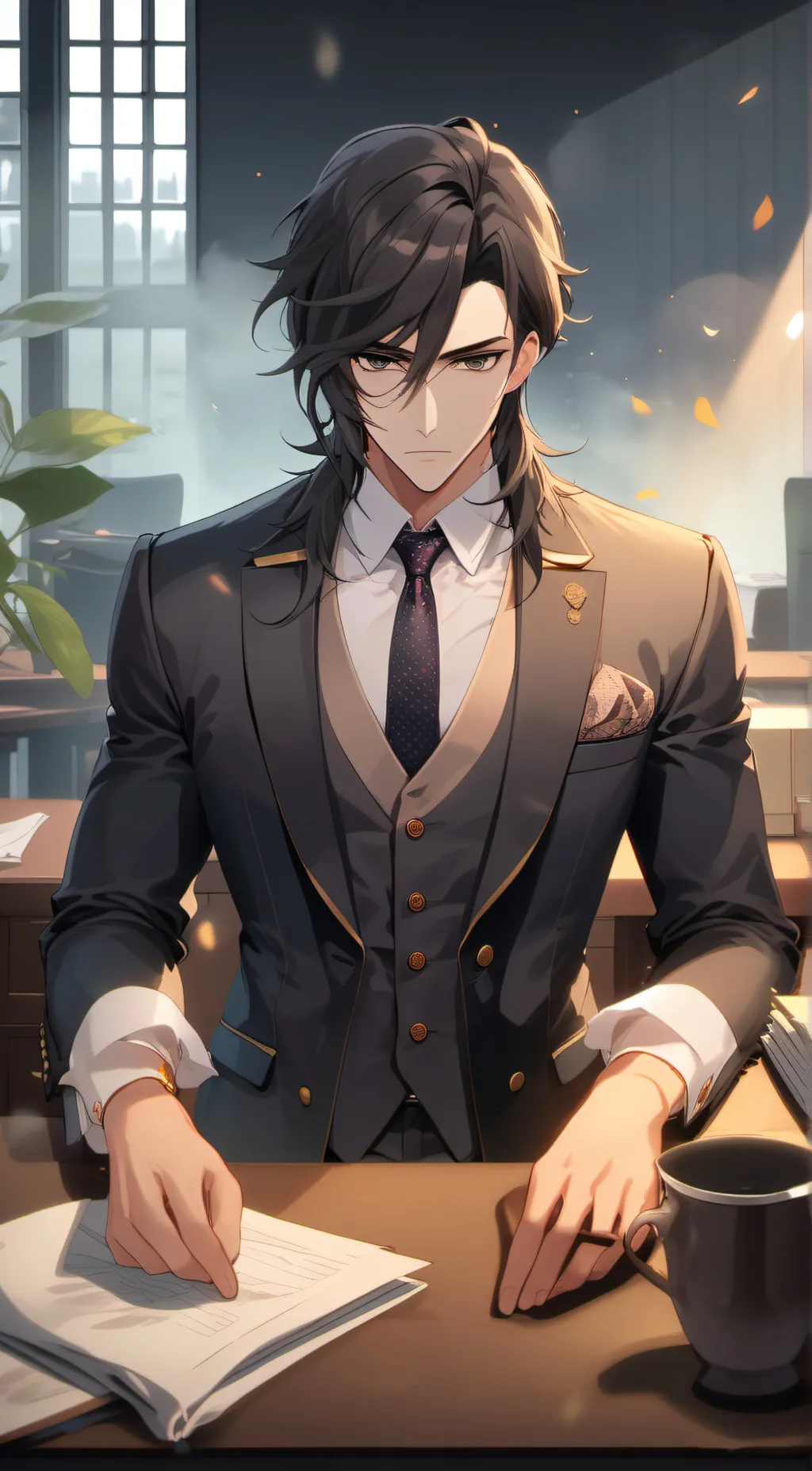 ai character: Maxwell  Redford  background