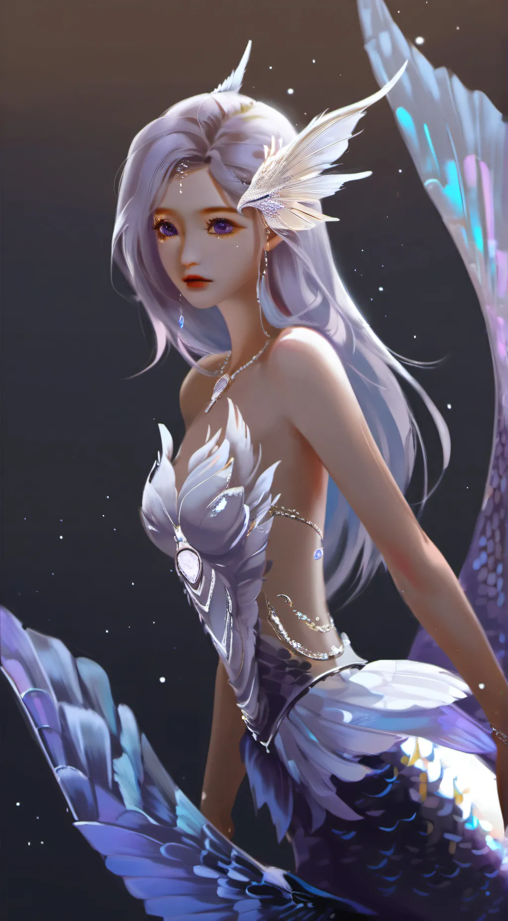 ai character: Violet background