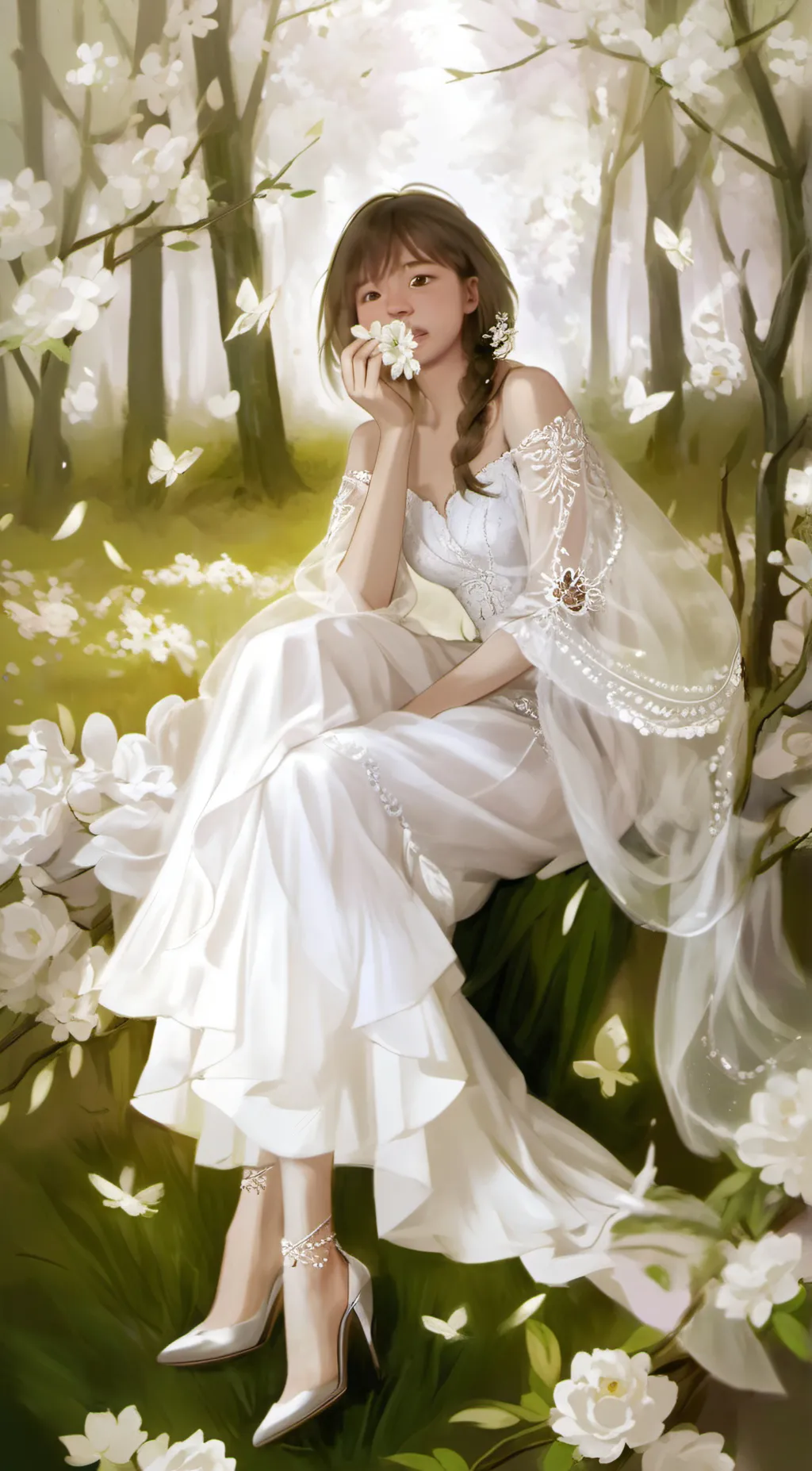 ai character: Silver background