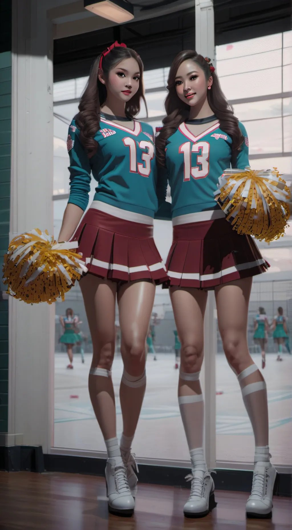 ai character: cheer besides background