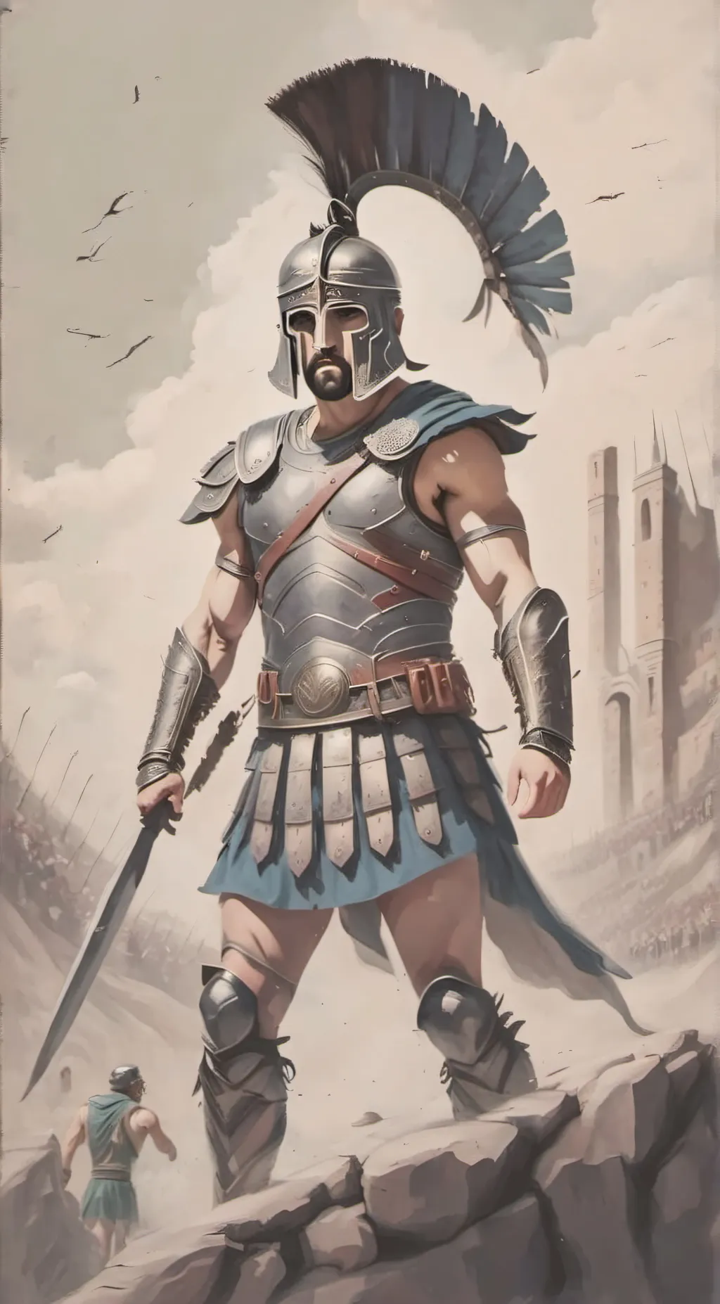 ai character: The Gladiator Grim background