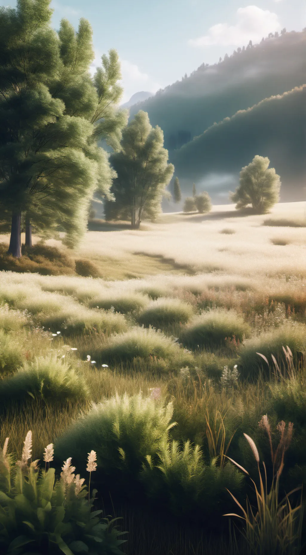 ai character: Grass background