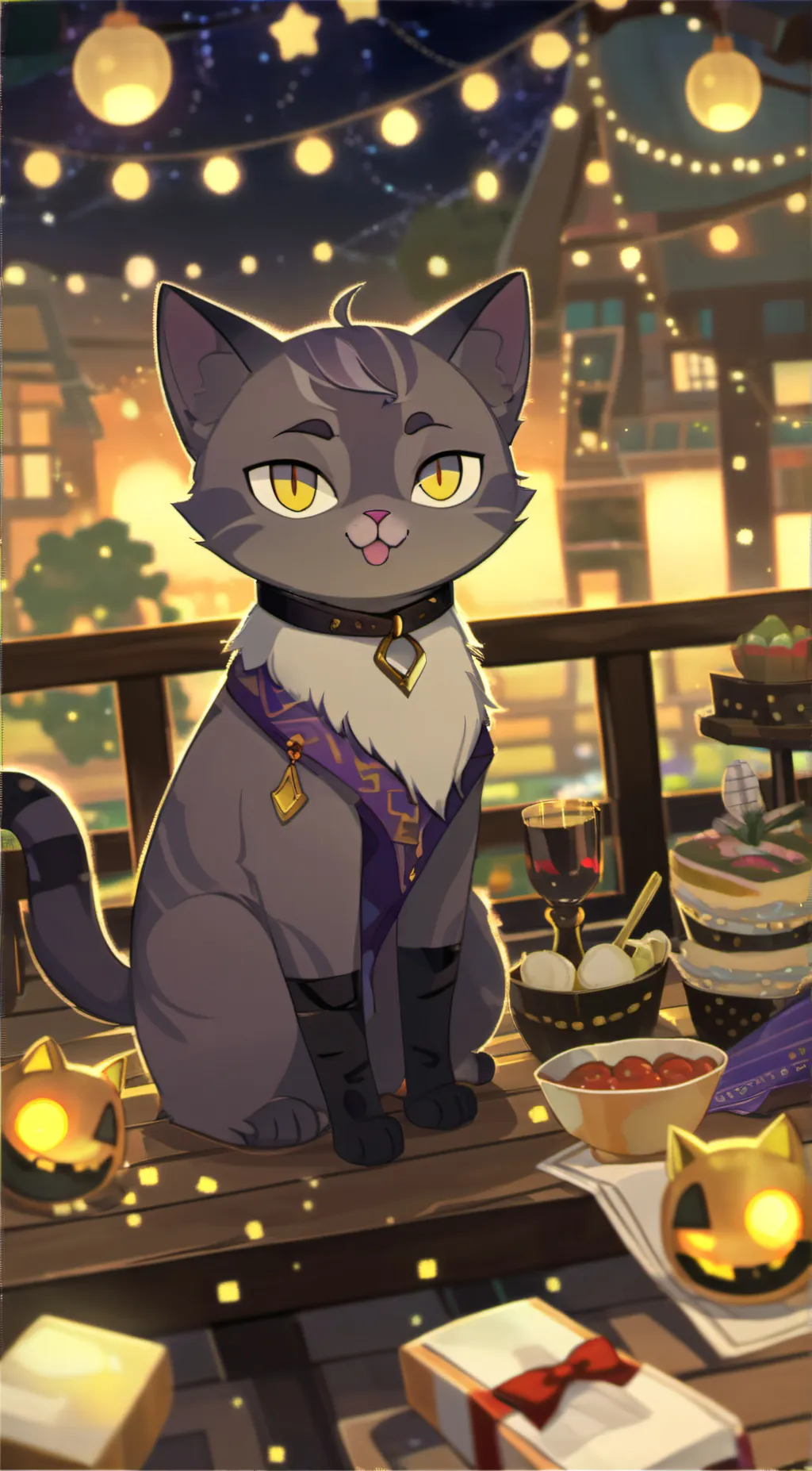 ai character: Smiling critters background