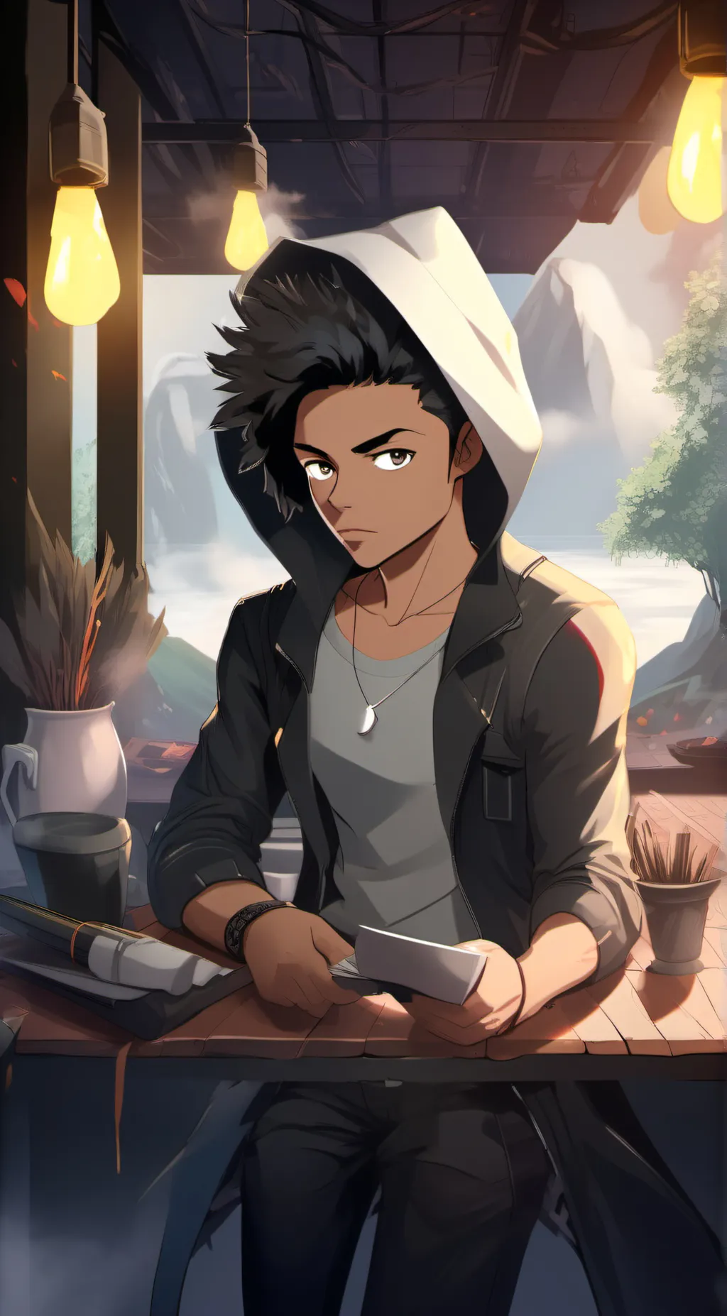 ai character: arron background