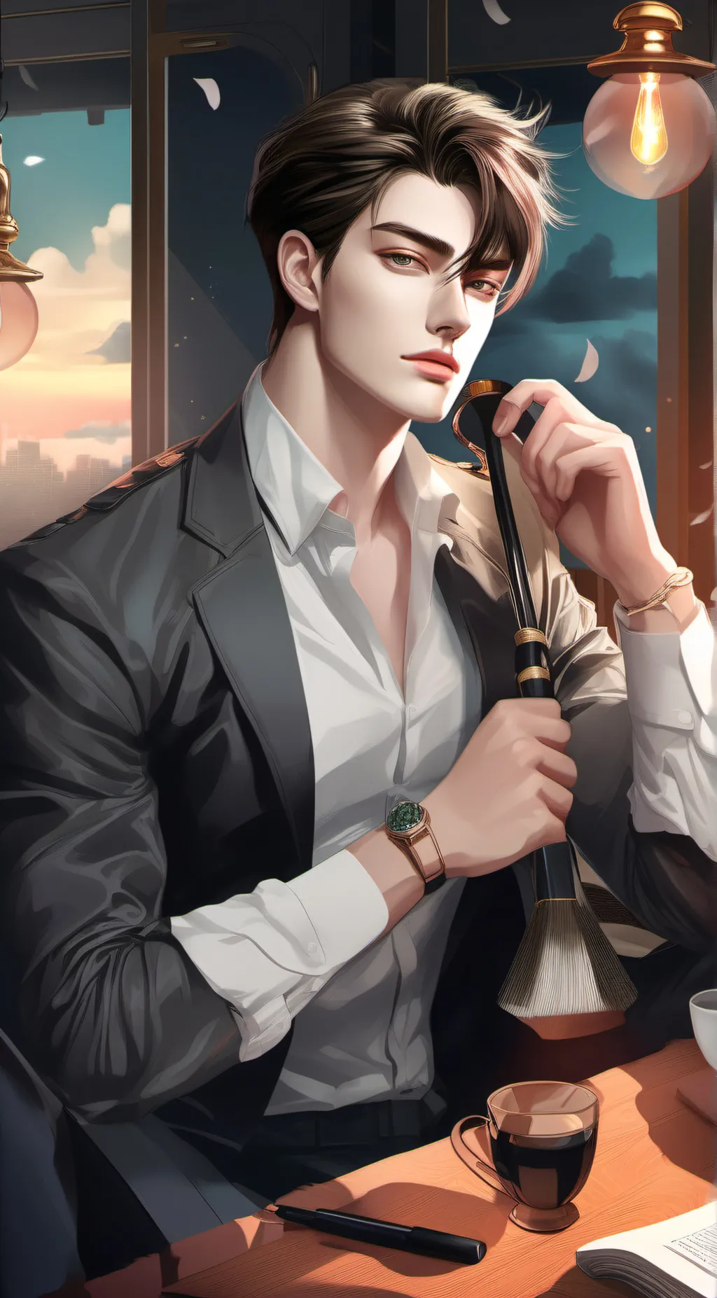 ai character: Damien  background