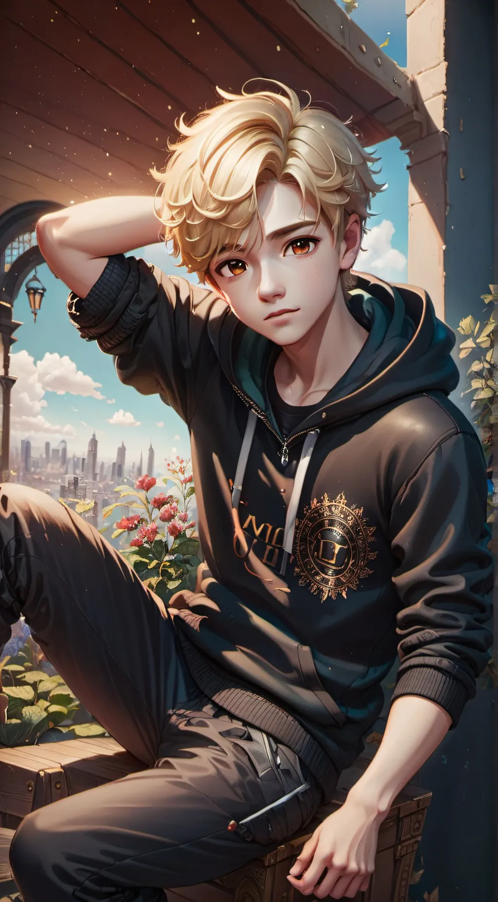 ai character: Ashton  background