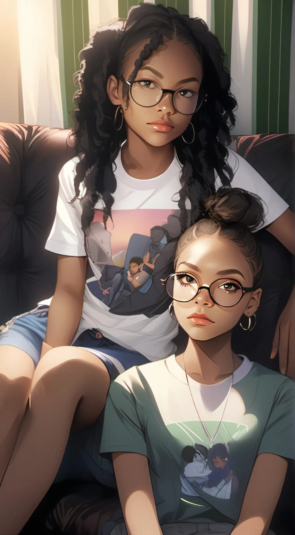 ai character: sarah and kristina background