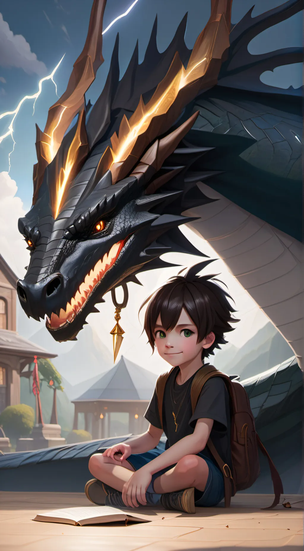 ai character: Thunder&Lightning background