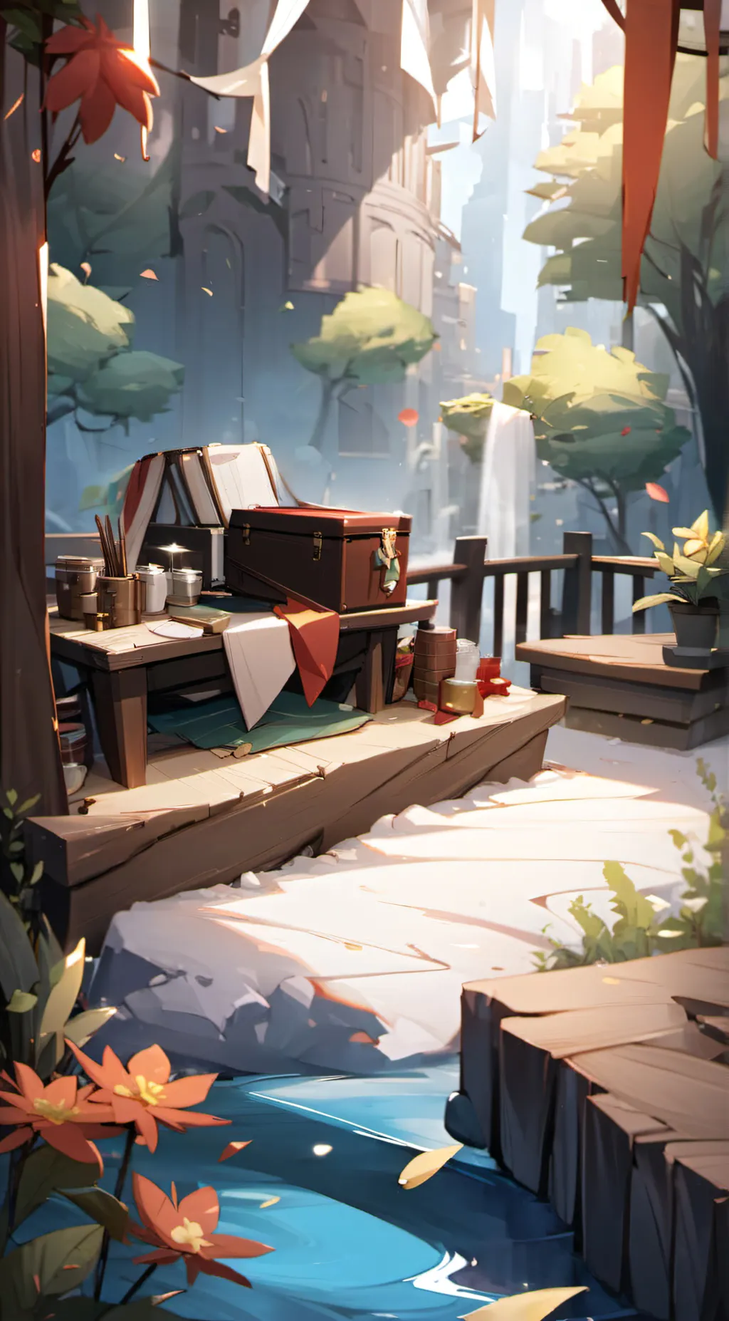 ai character: pieceful🌸 background