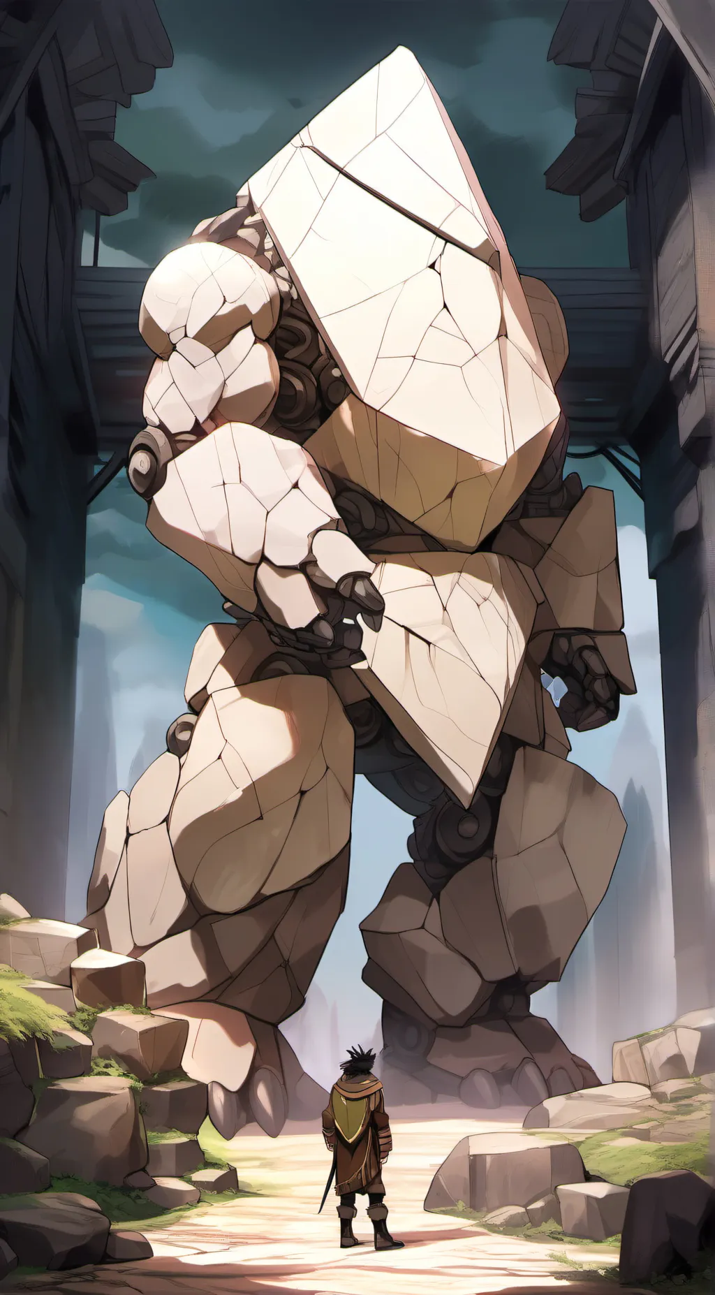 ai character: Giant Stone Golem background