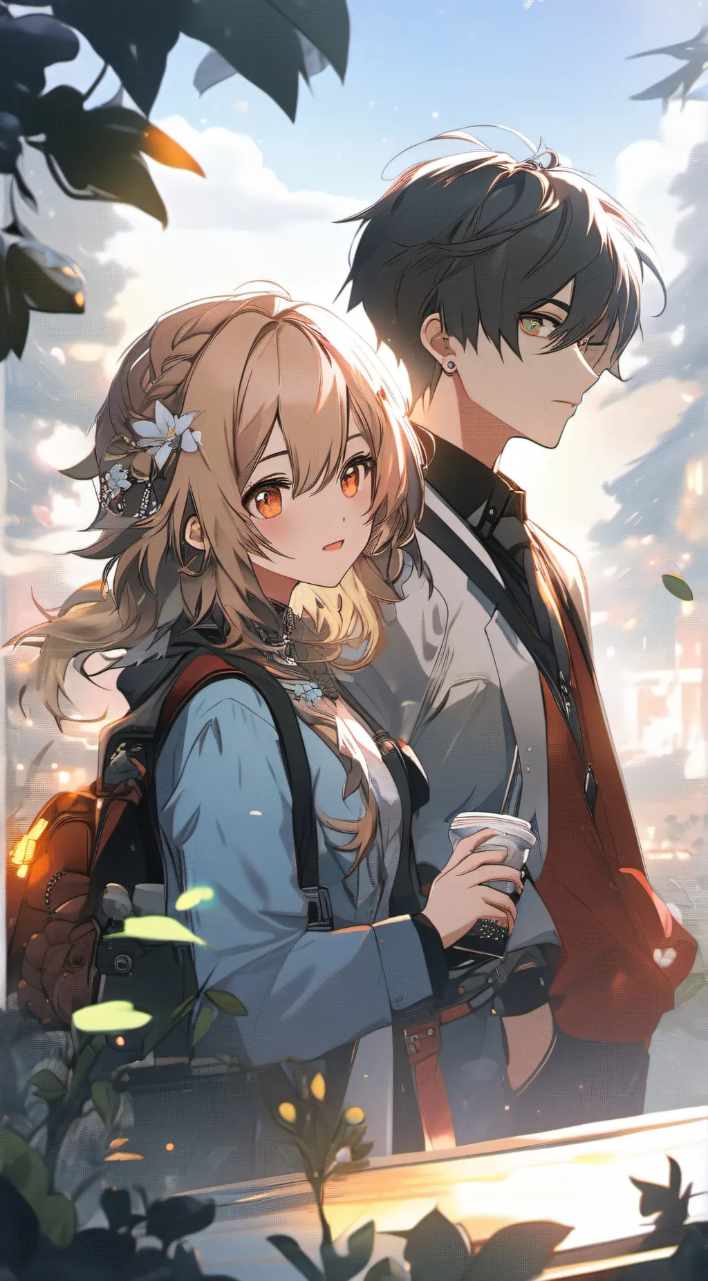 ai character: Violet background