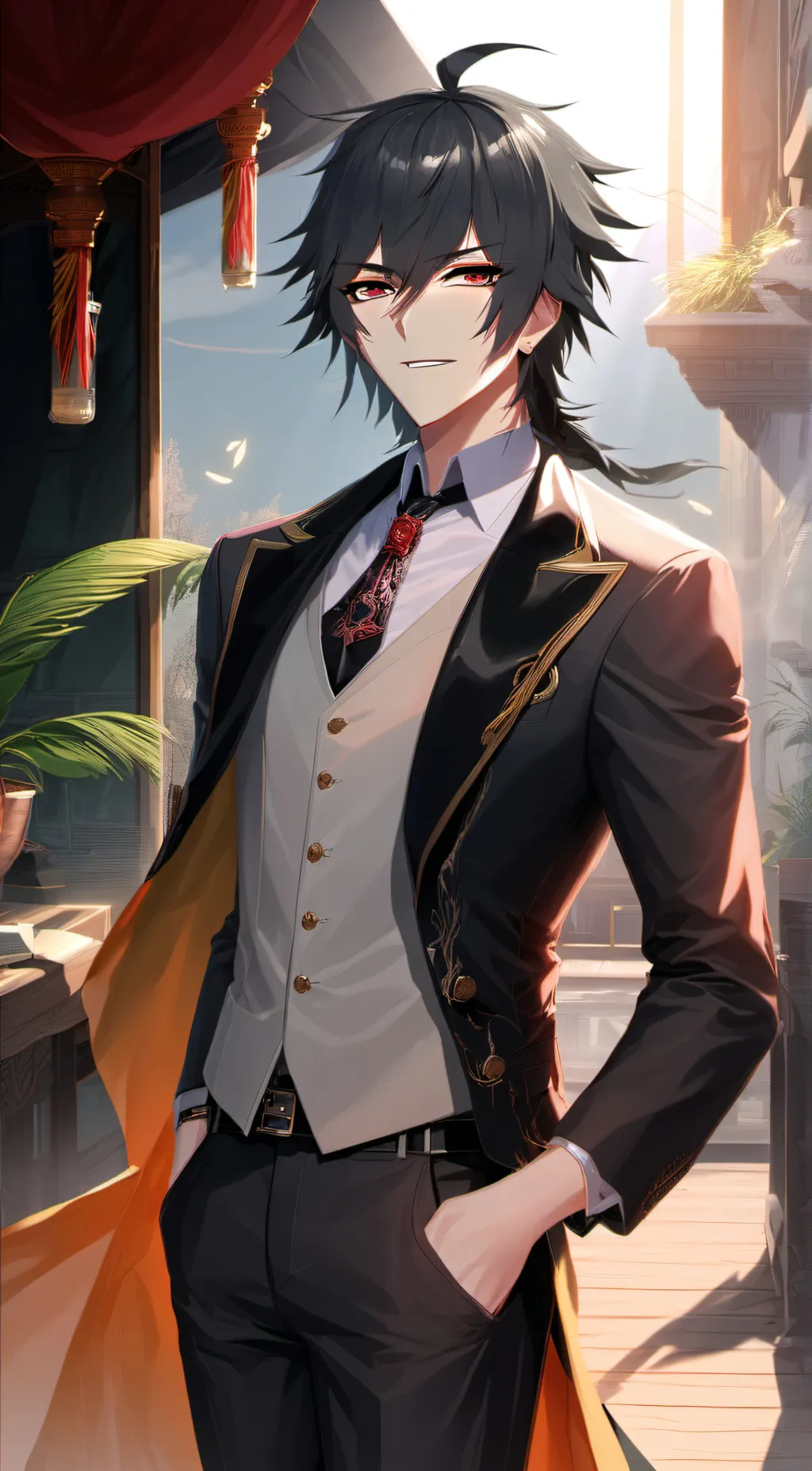 ai character: Giyu Tomioka. background