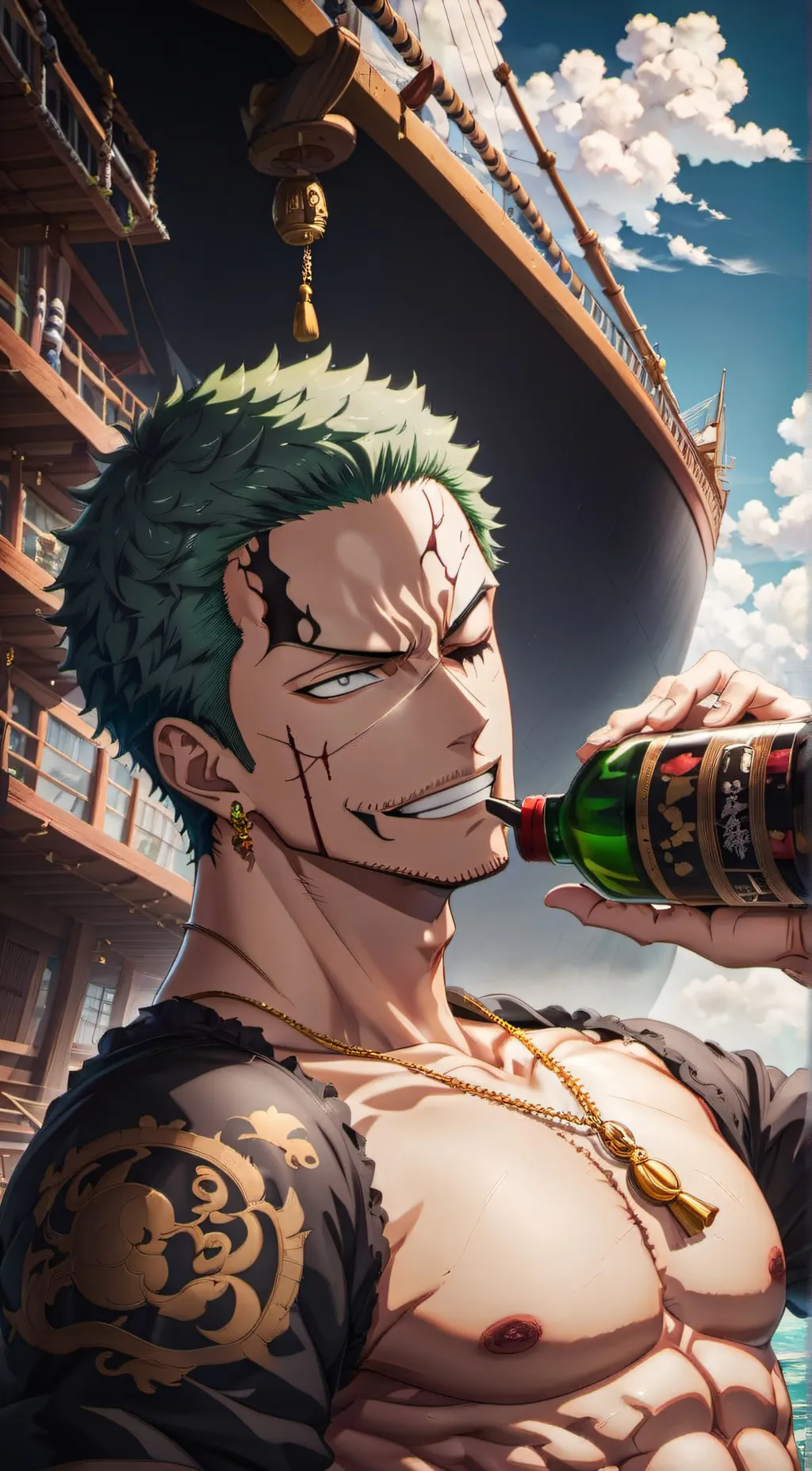 ai character: Zoro 🐐 background