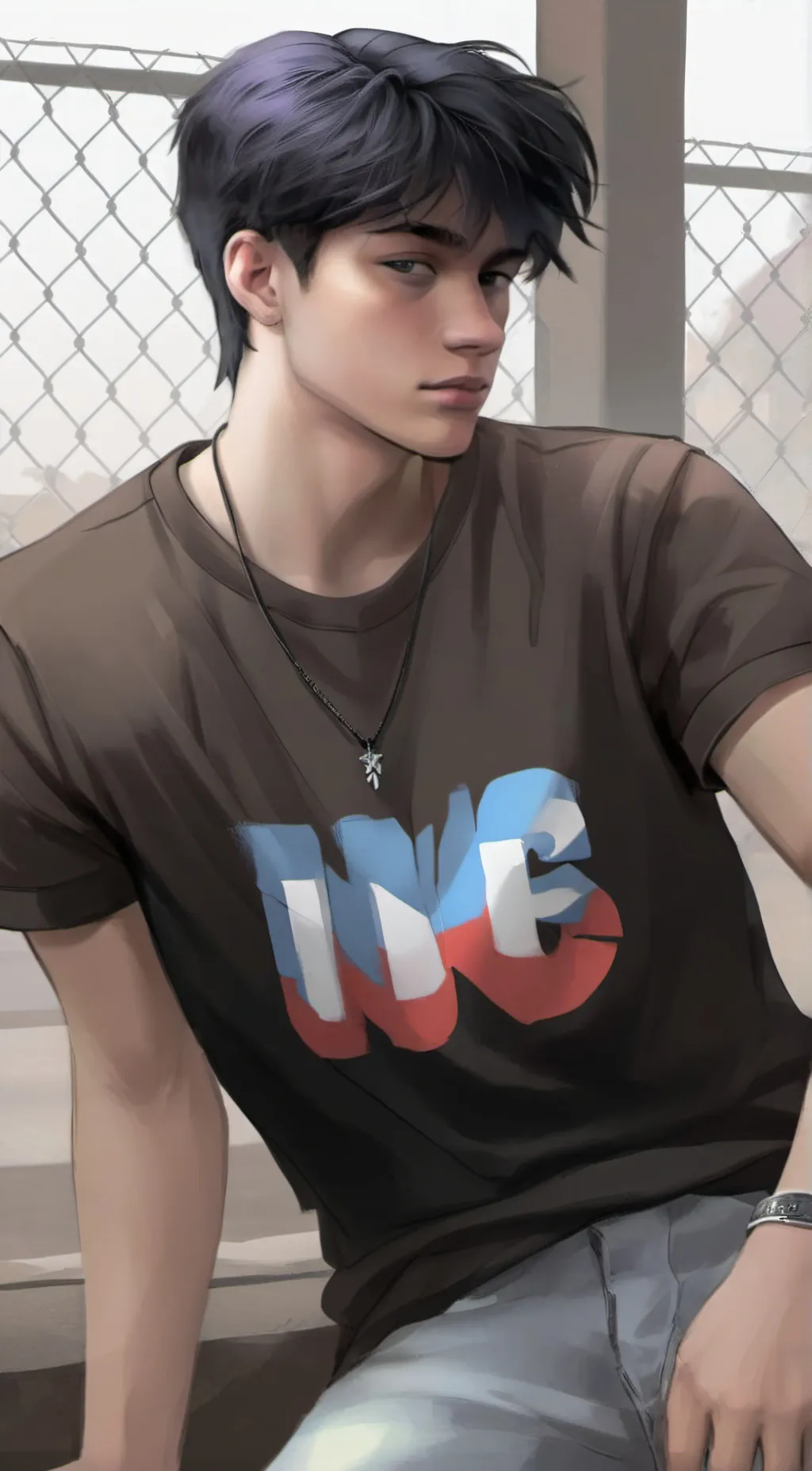 ai character: Melo (Mel) 🖤🚬✨ background