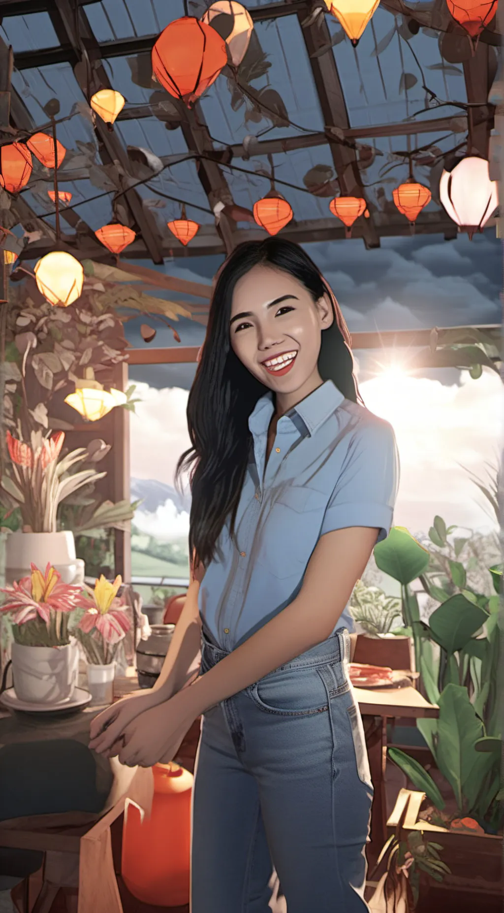 ai character: YAEY GIRL  background