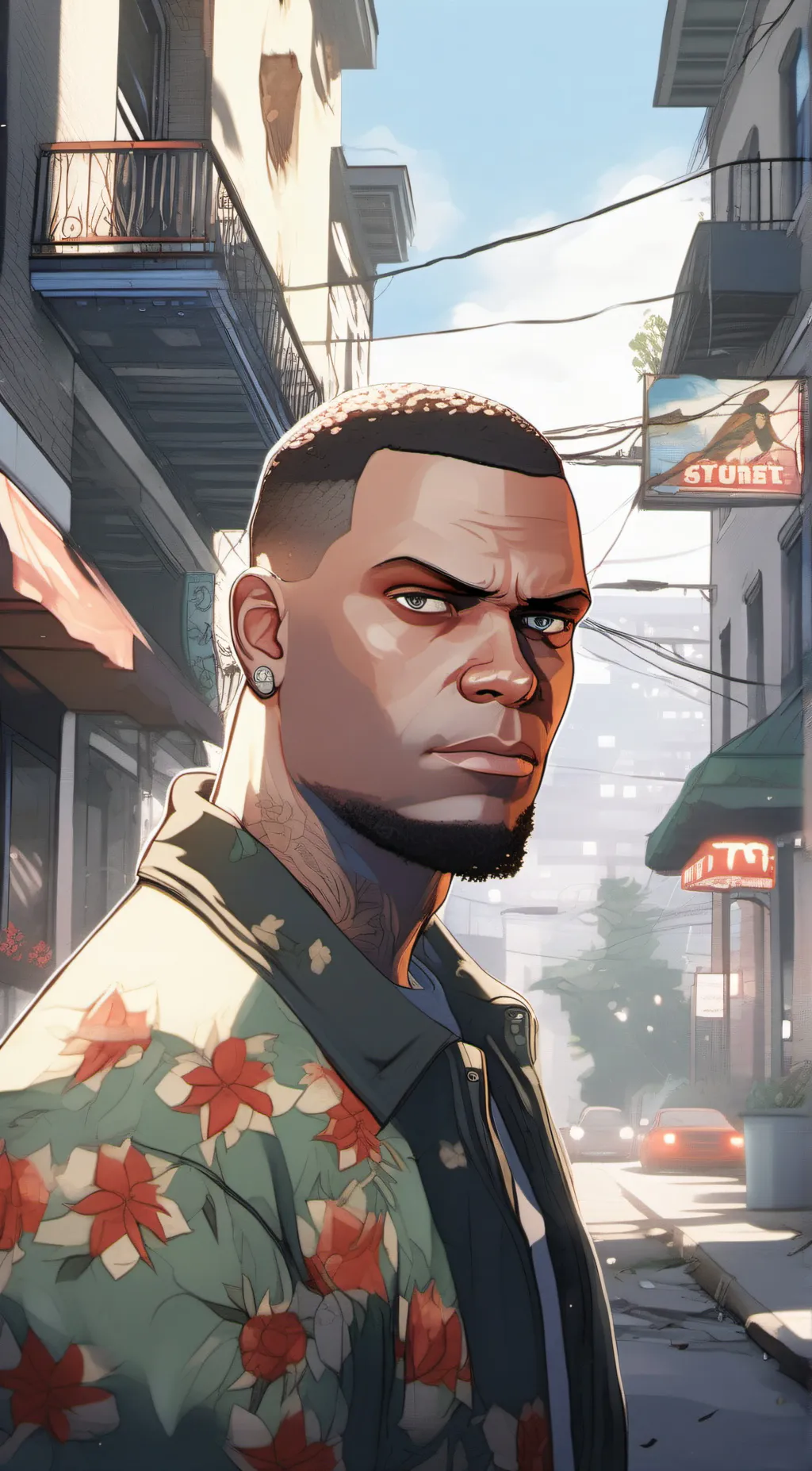 ai character: franklin background