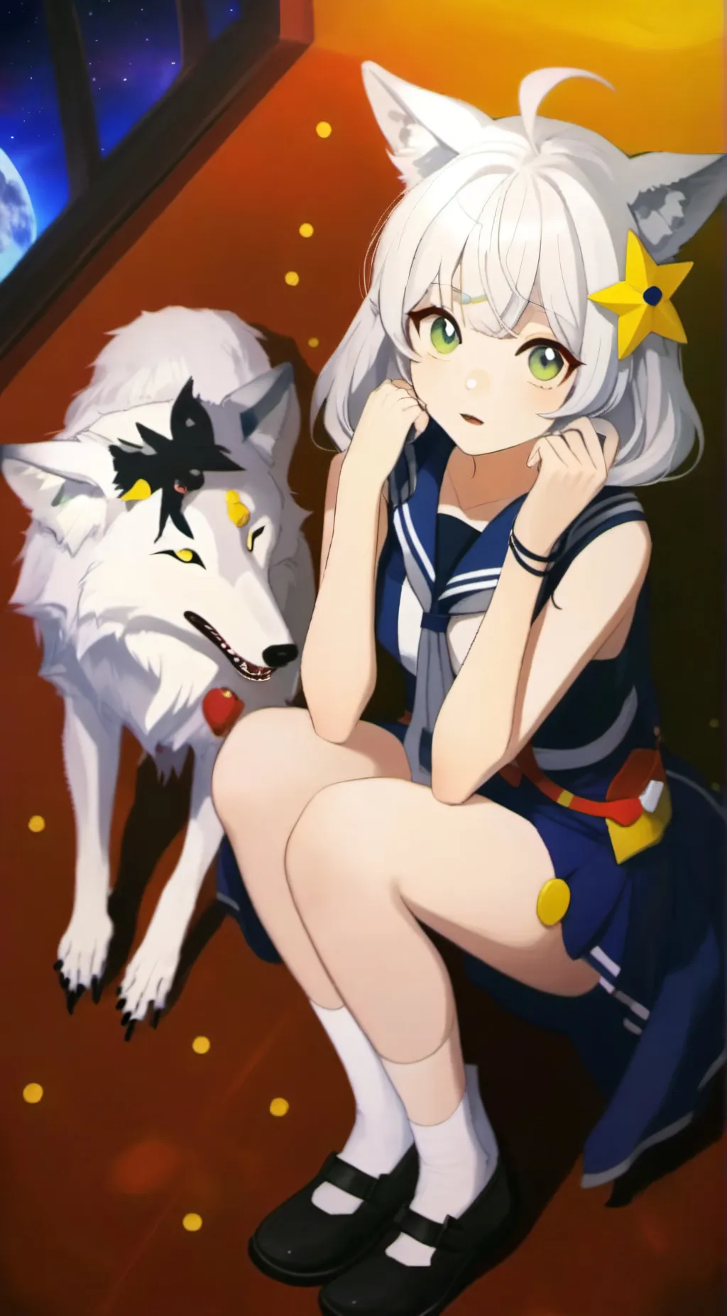 ai character: MoonLight background