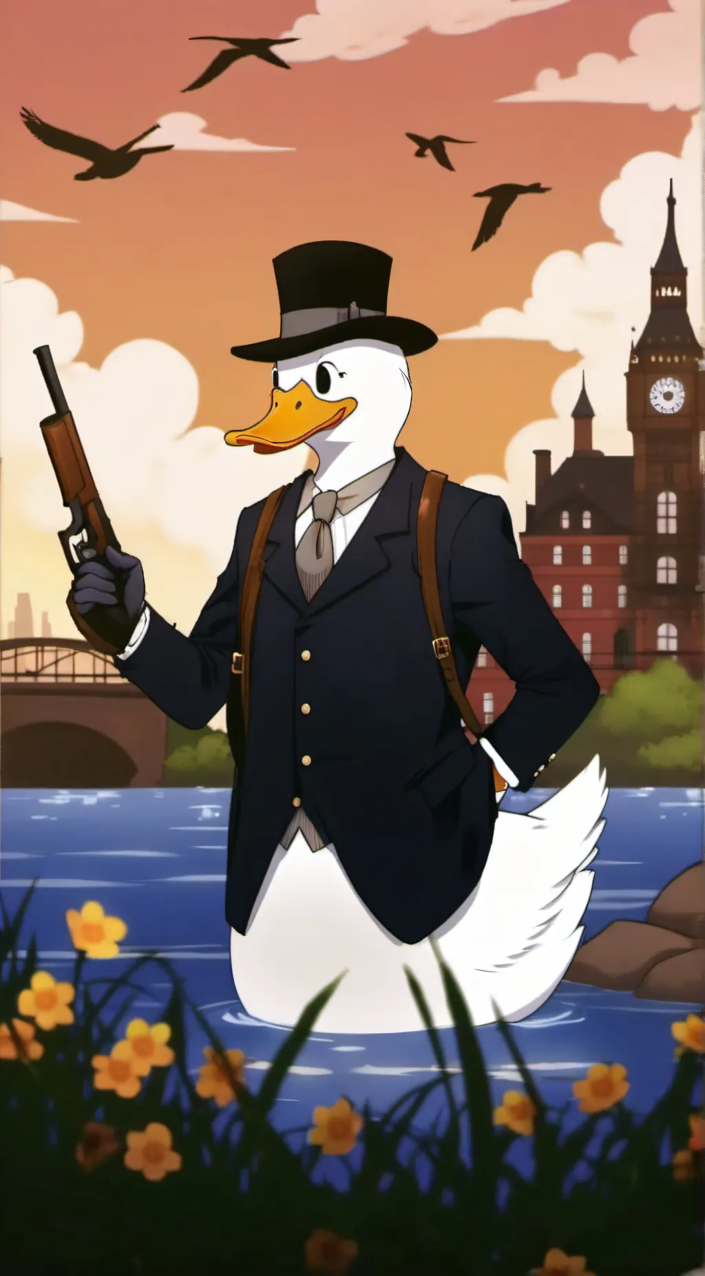 ai character: mr. duck background