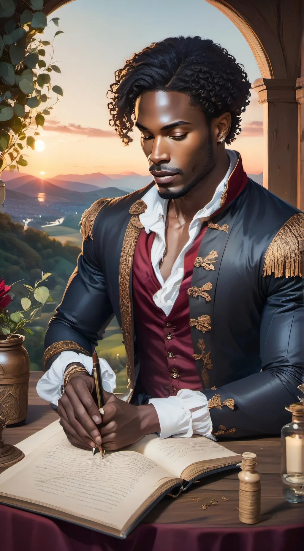 ai character: •King Domenico• background