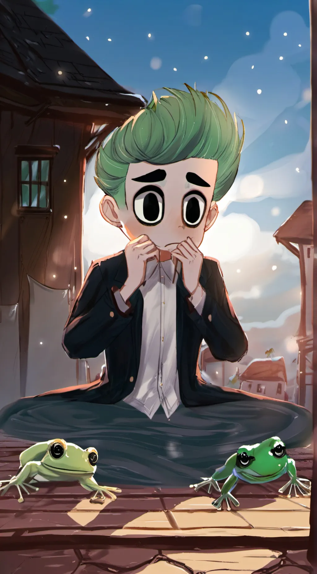 ai character: sad veneer  background