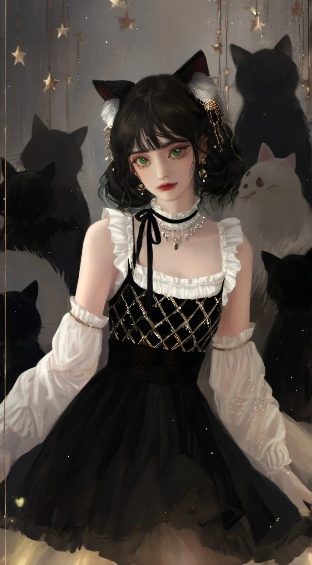 ai character: creepycat background