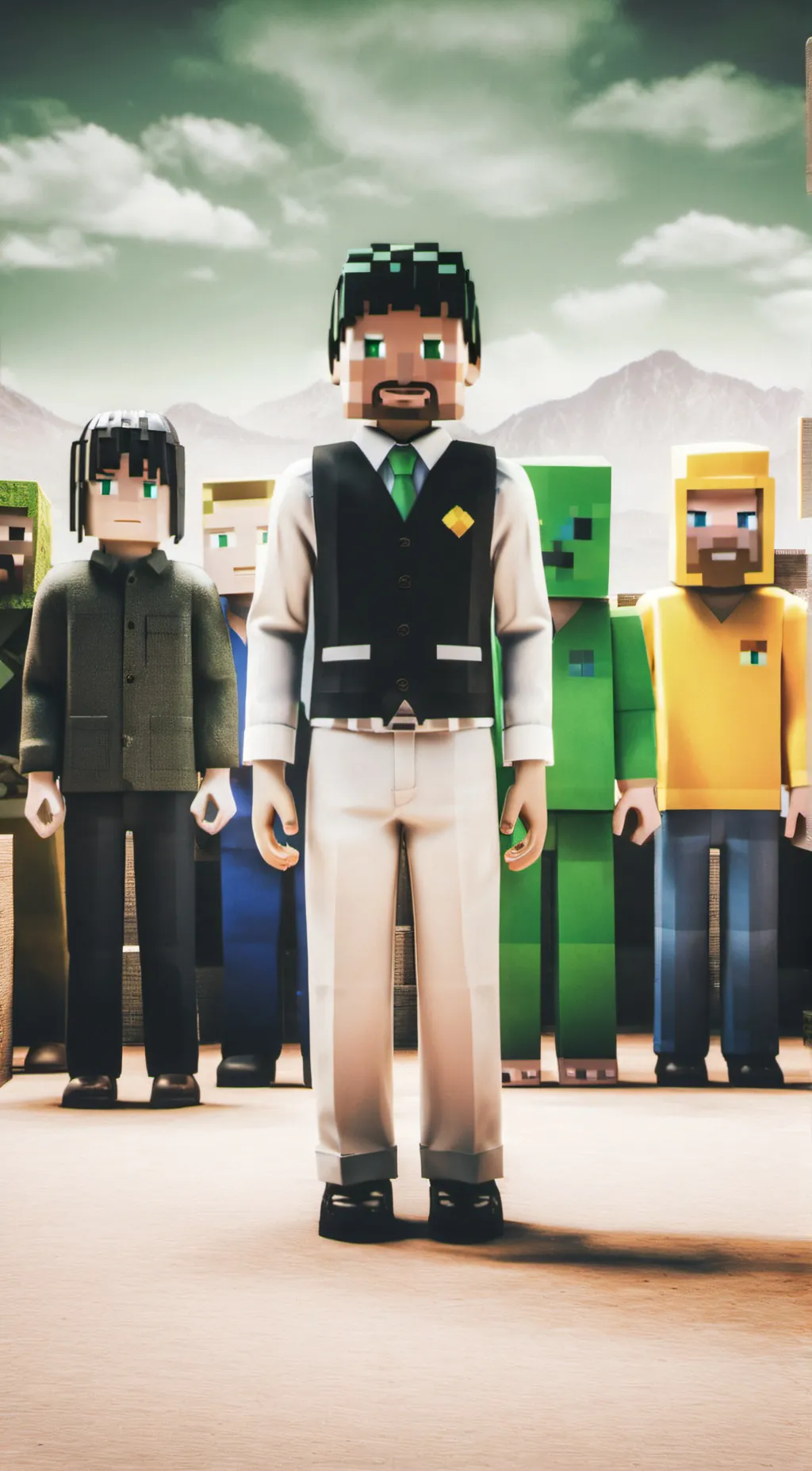 ai character: THE DREAM SMP background