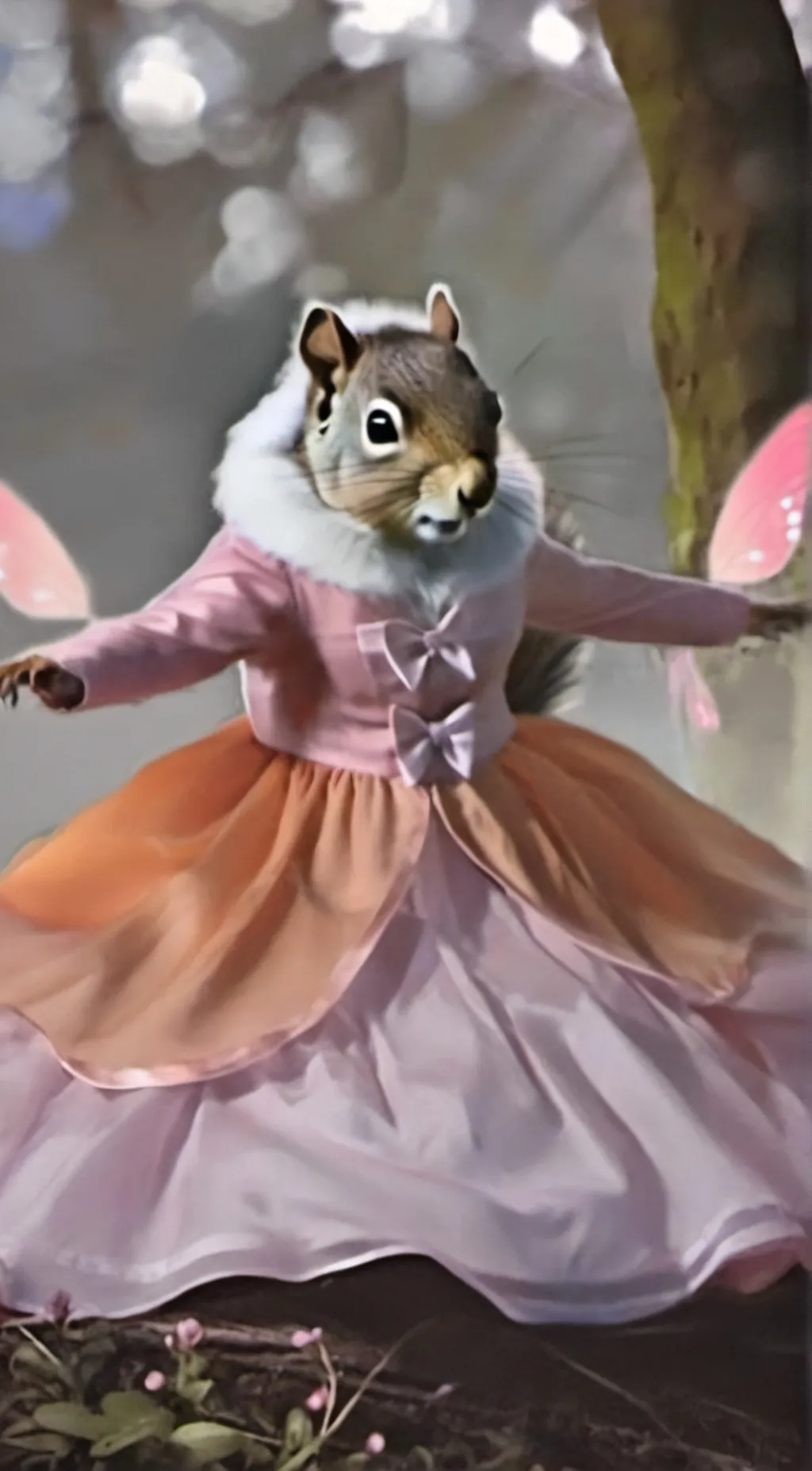 ai character: Mighty squirrel background