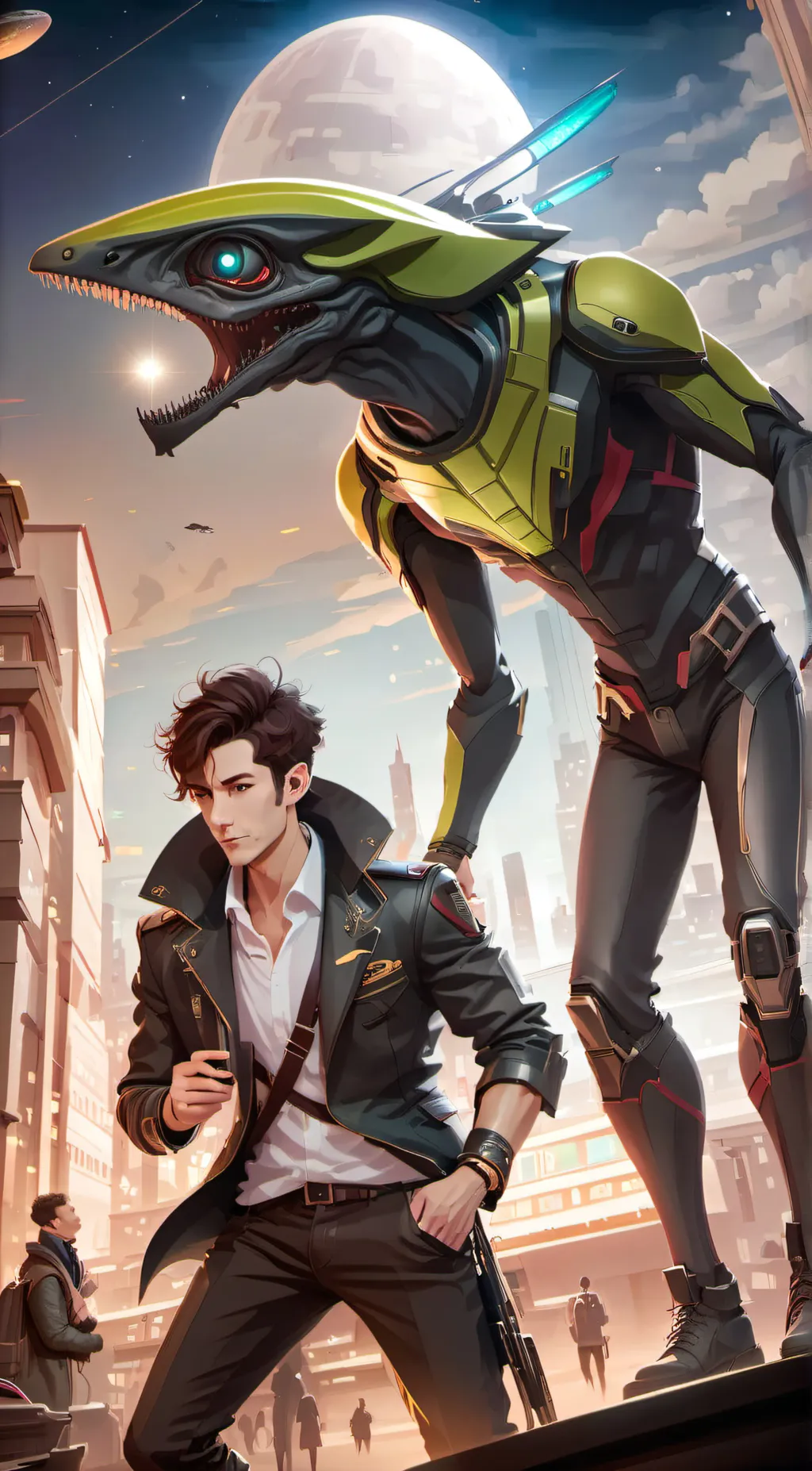 ai character: Alex and the alien background