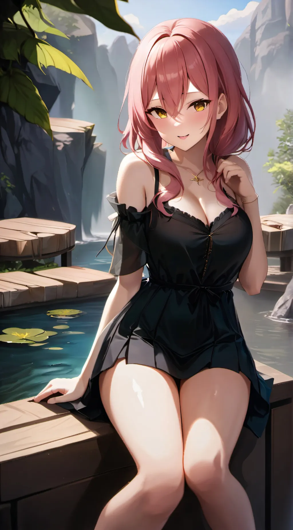 ai character: Leah  background