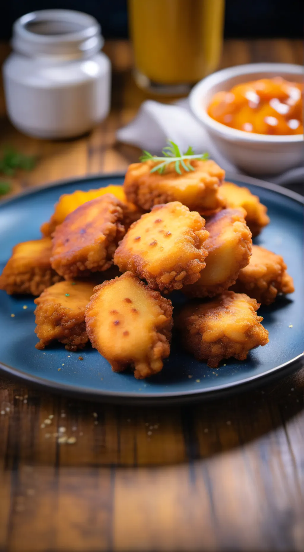 ai character: Fat chicken nugget background