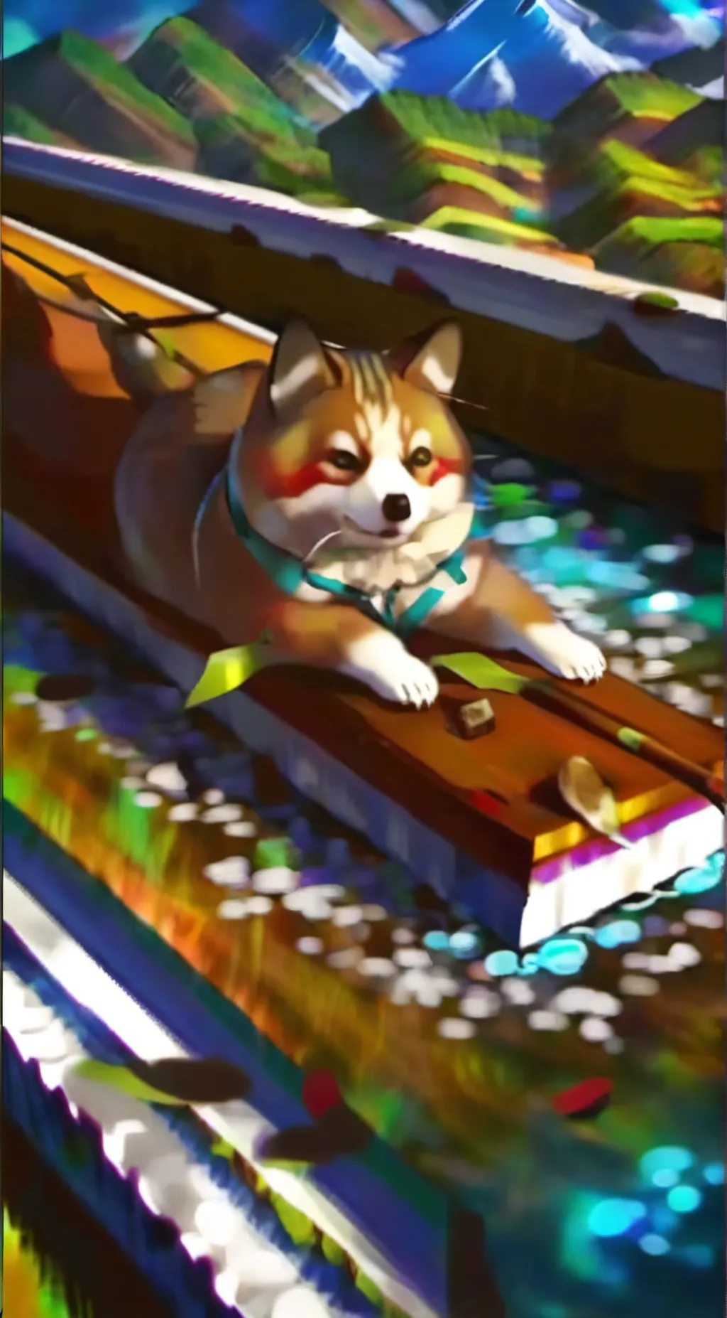 ai character: puppy background