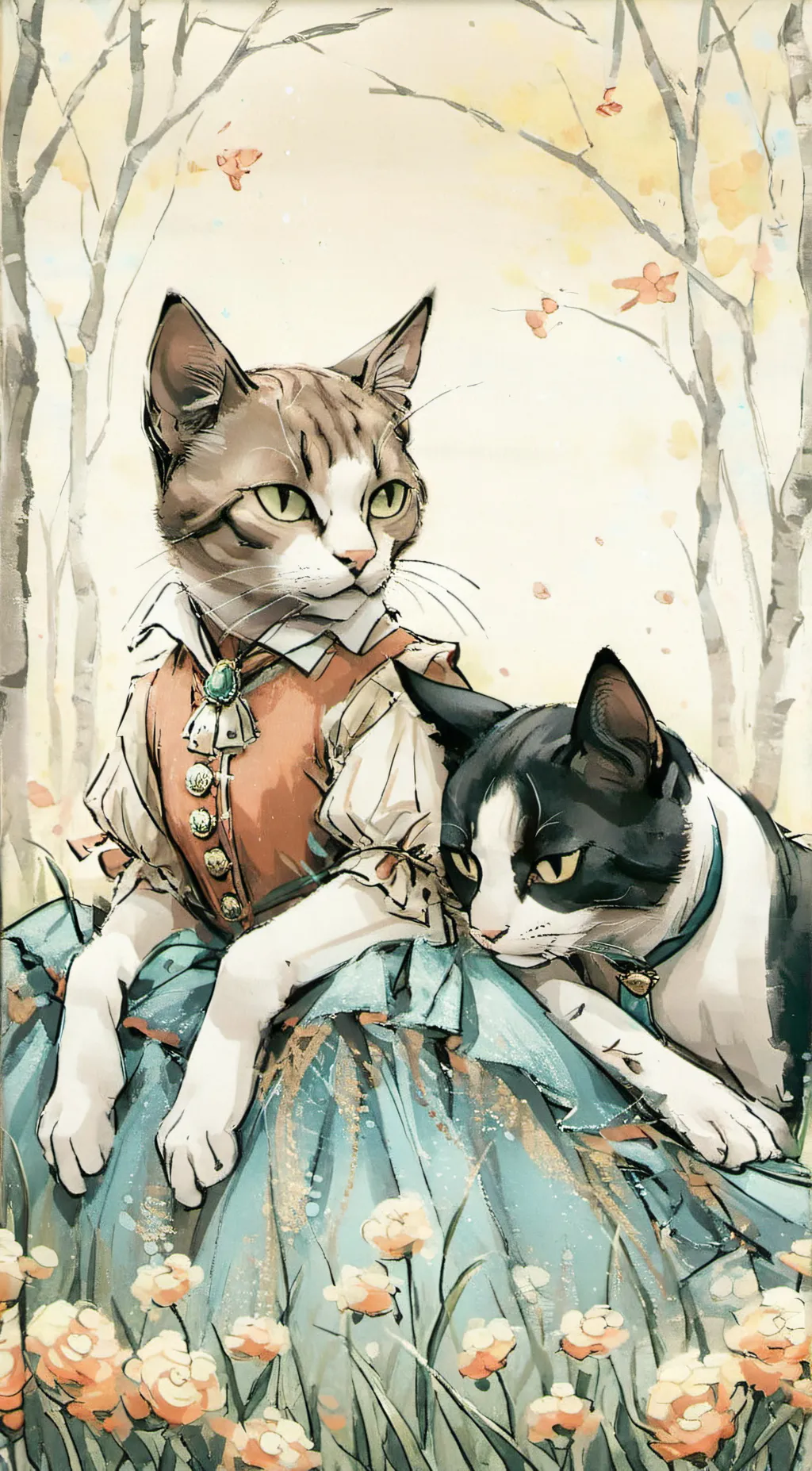 ai character: Cats background