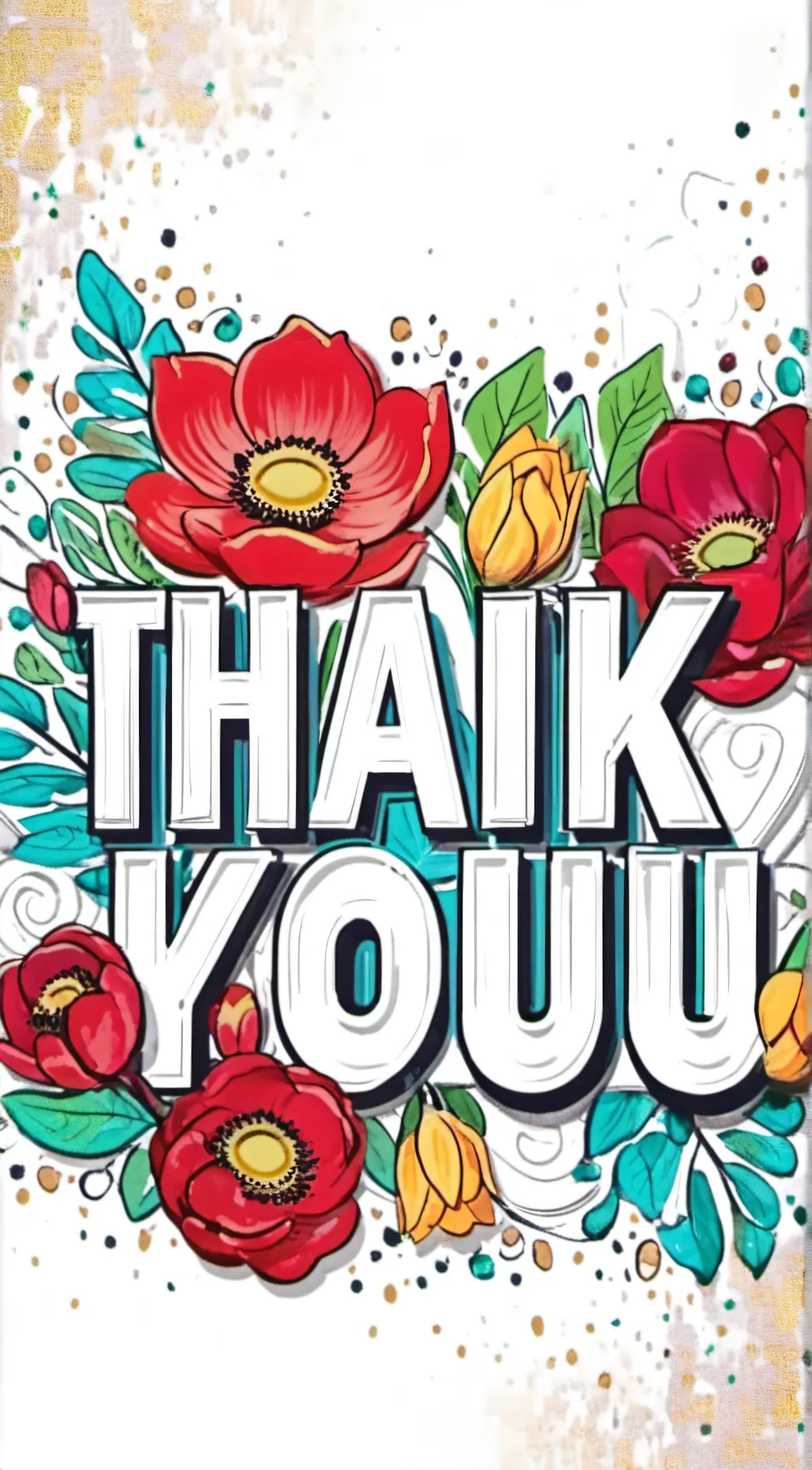 ai character: thank you background