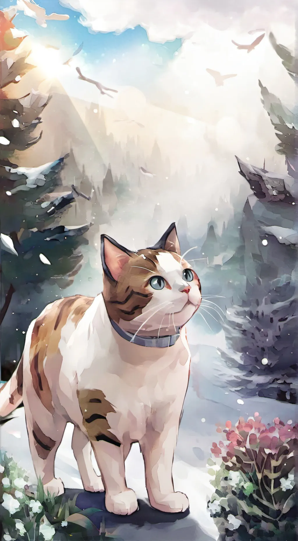 ai character: bright  background