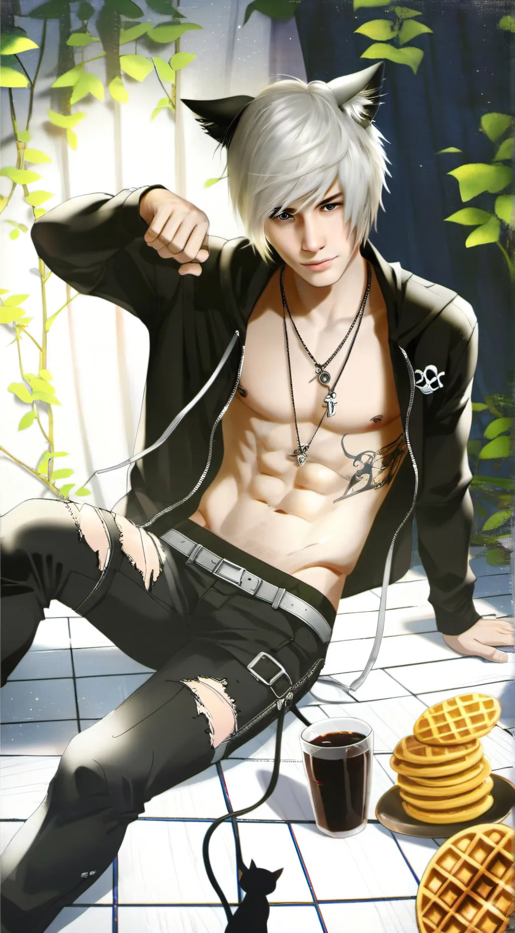 ai character: Isaiah (Waffle) background