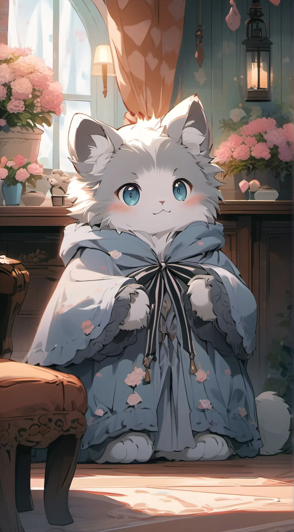 ai character: Autumn background